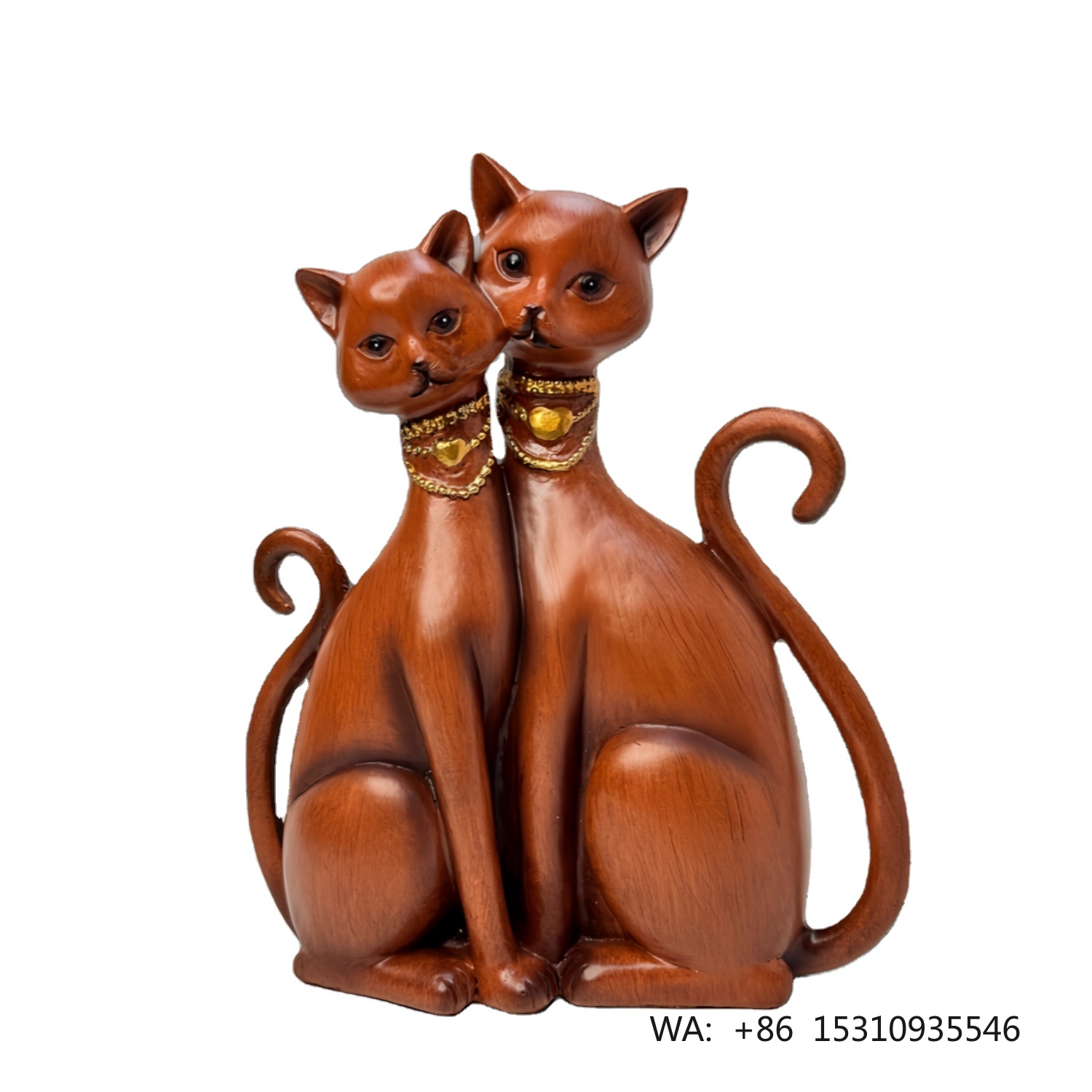 Crafting Resin - バレンタインデーギフト 家の装飾絵画 恋人たちのホテル リビングルームの装飾 猫や動物を描いた樹脂工芸品 建築アートテーマ