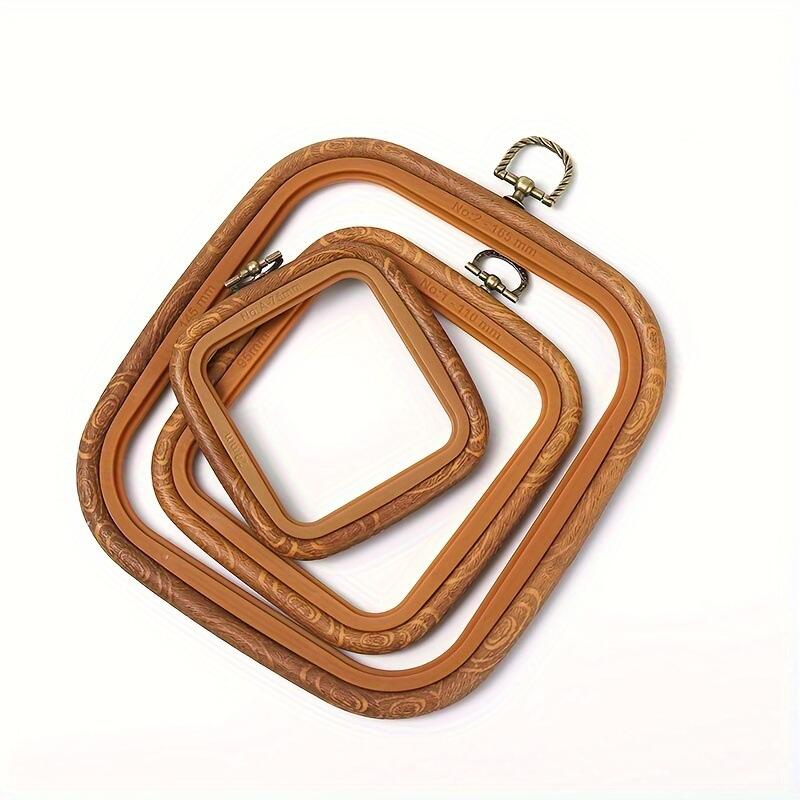 正方形の装飾用フェイクウッドクロスステッチフープフレーム、3 - Wood Ring Blank のレビューと価格
